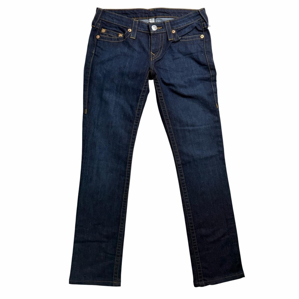 True Religion World Tour Section Straight Jeans Women's Size 28 Dark Wash